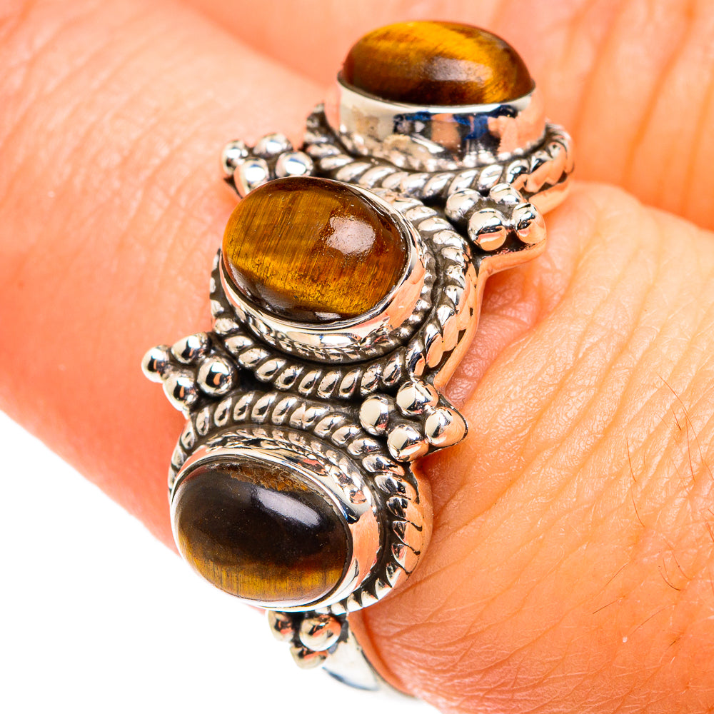 Tiger Eye Rings handcrafted by Anasilvercos - RING75446