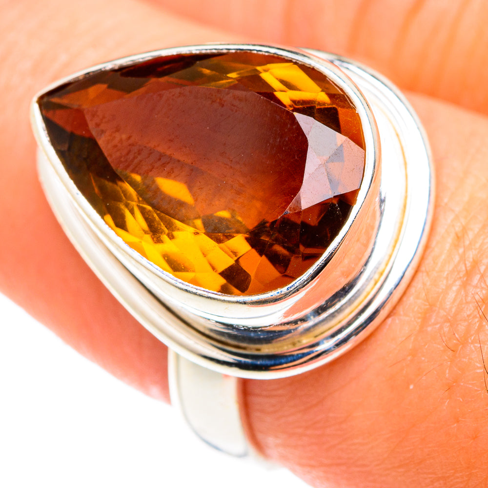 Mandarin Citrine Rings handcrafted by Anasilvercos - RING75447
