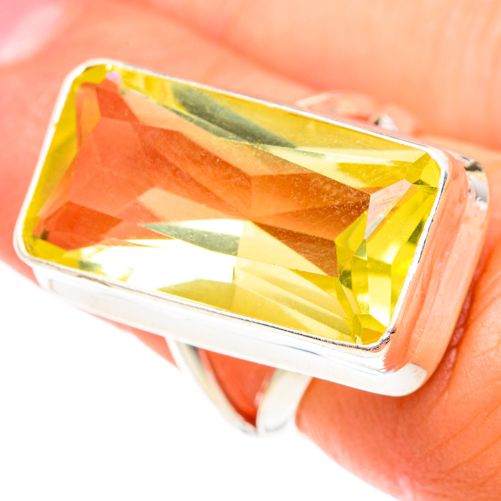 Lemon Quartz Rings handcrafted by Anasilvercos - RING75466