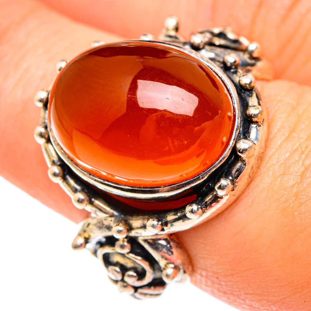 Carnelian Rings handcrafted by Anasilvercos - RING75482