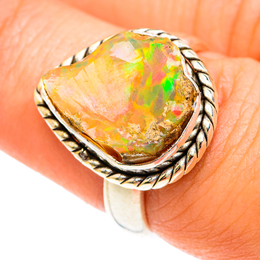 Ethiopian Opal Rings handcrafted by Anasilvercos - RING75499