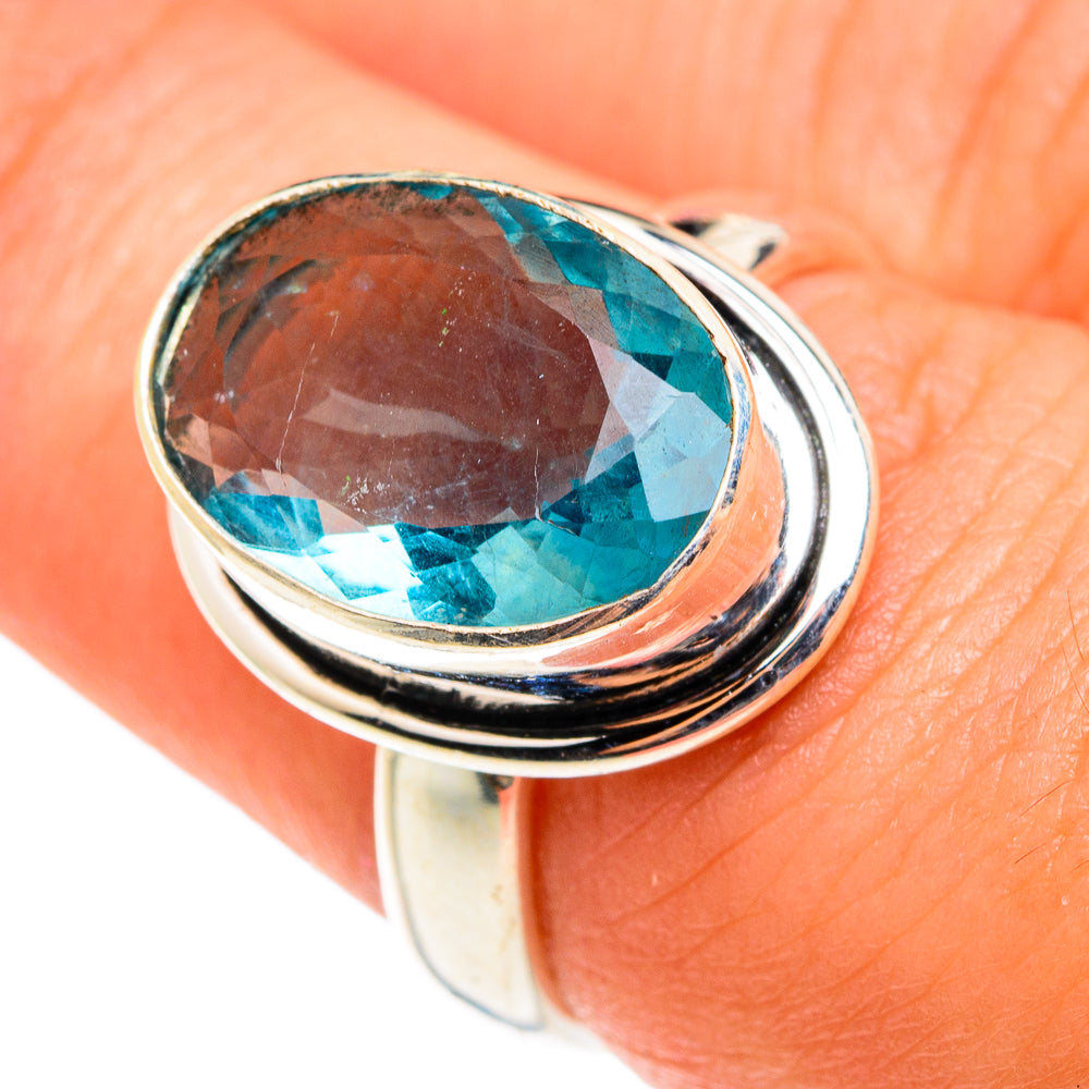 Blue Fluorite Rings handcrafted by Anasilvercos - RING75507