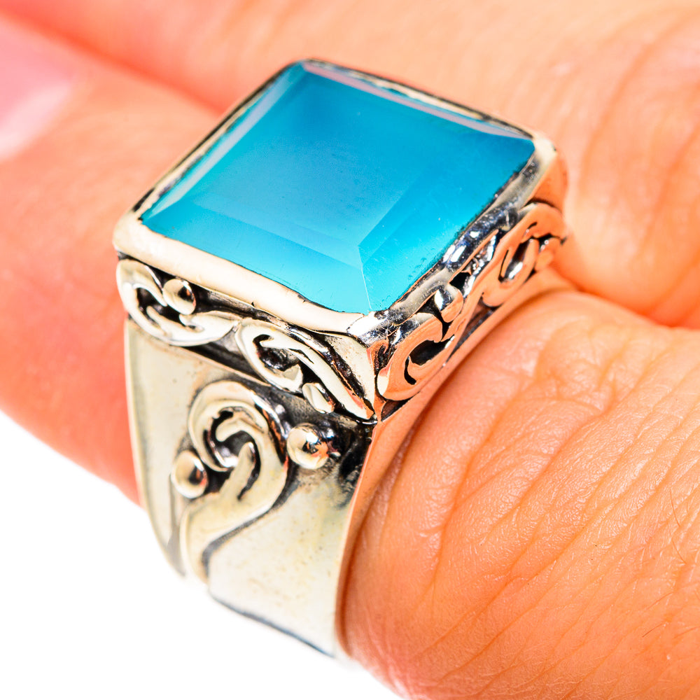 Chalcedony Rings handcrafted by Anasilvercos - RING75508