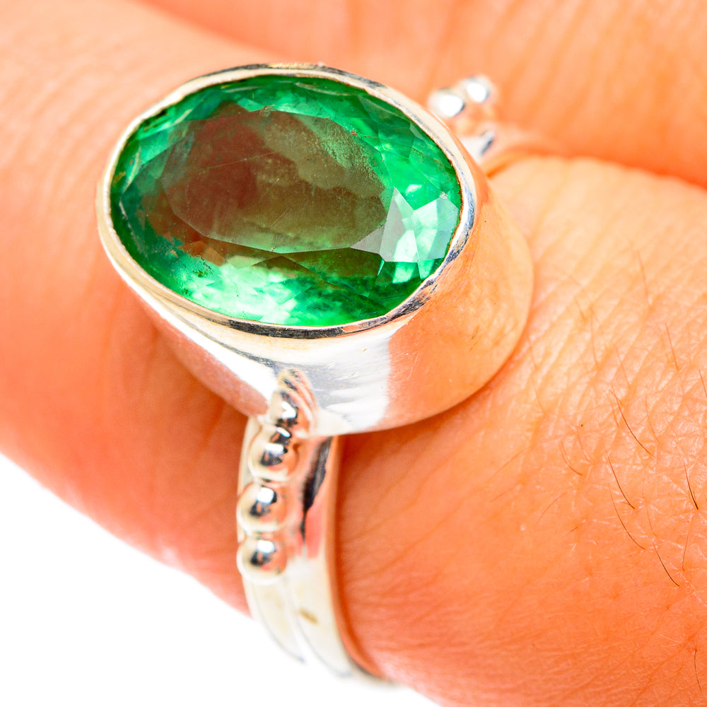 Green Fluorite Rings handcrafted by Anasilvercos - RING75511
