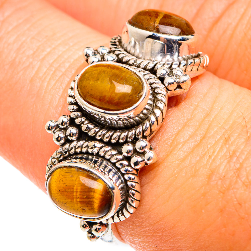 Tiger Eye Rings handcrafted by Anasilvercos - RING75513