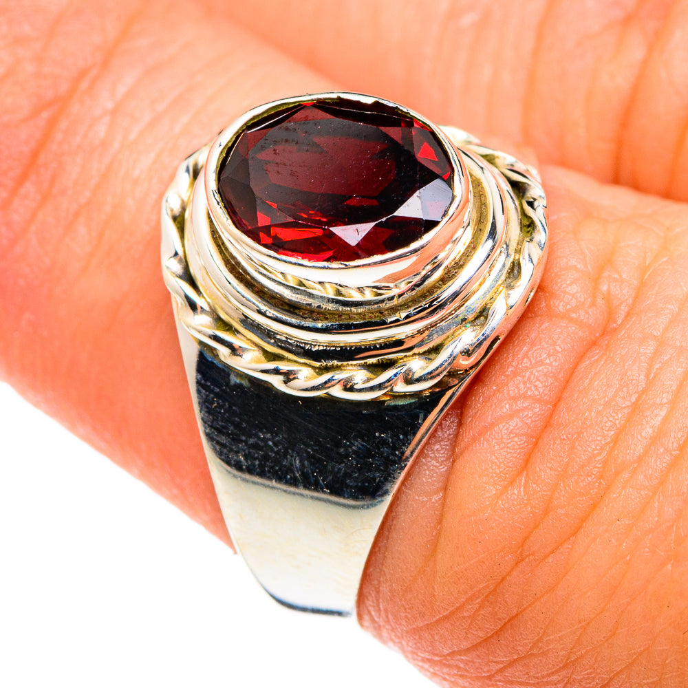 Garnet Rings handcrafted by Anasilvercos - RING75519