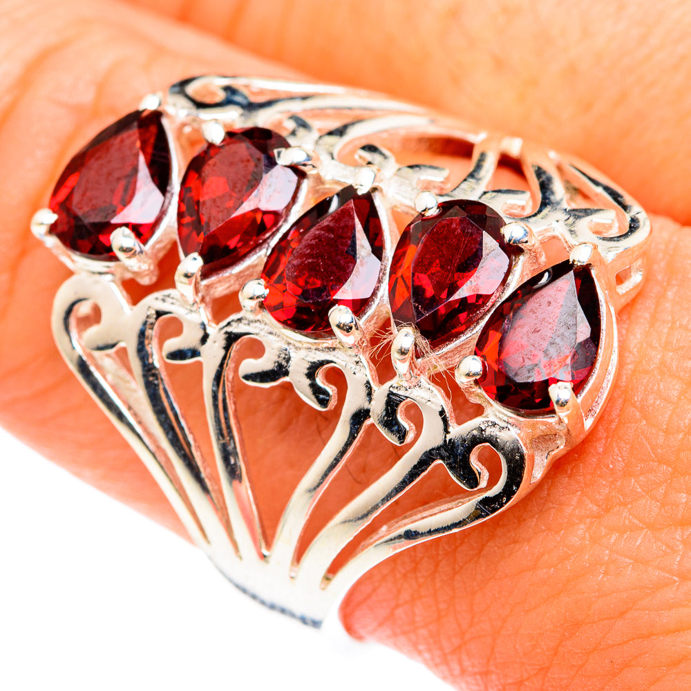 Garnet Rings handcrafted by Anasilvercos - RING75550