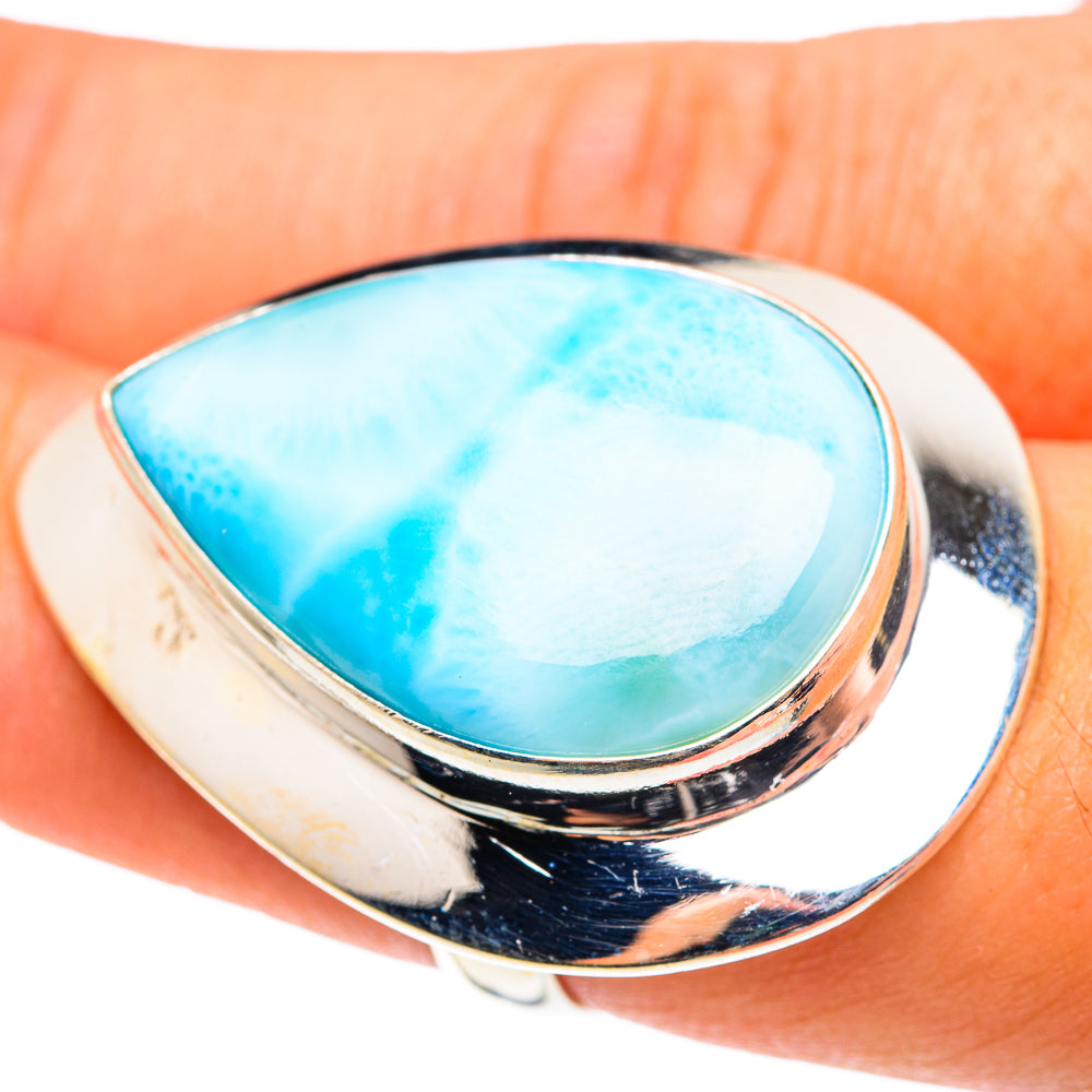 Larimar Rings handcrafted by Anasilvercos - RING75563
