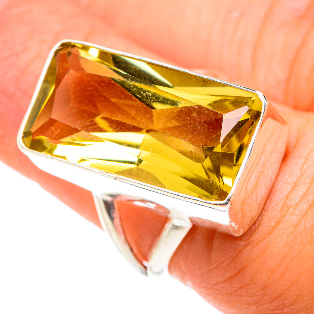 Lemon Quartz Rings handcrafted by Anasilvercos - RING75583
