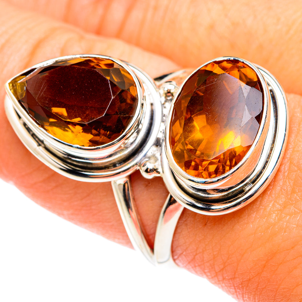 Mandarin Citrine Rings handcrafted by Anasilvercos - RING75597
