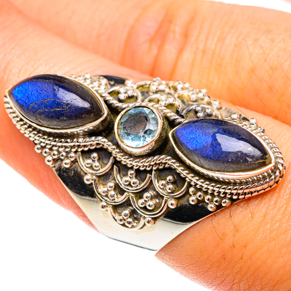 Labradorite Rings handcrafted by Anasilvercos - RING75613
