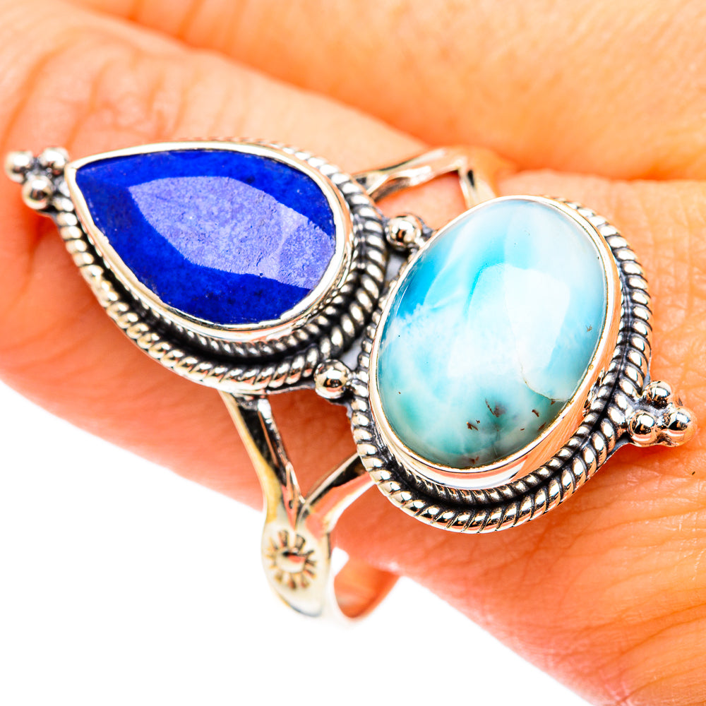 Larimar Rings handcrafted by Anasilvercos - RING75614