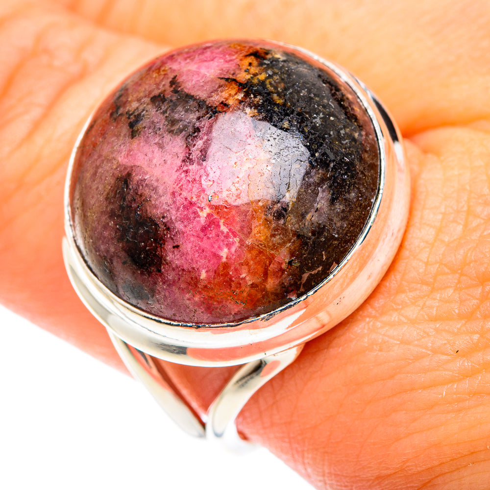 Rhodonite Rings handcrafted by Anasilvercos - RING75617