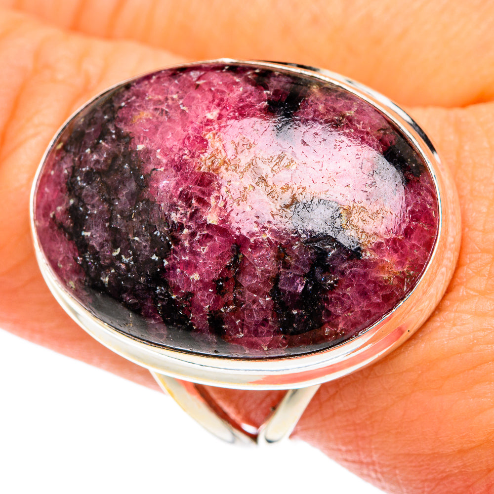 Rhodonite Rings handcrafted by Anasilvercos - RING75618