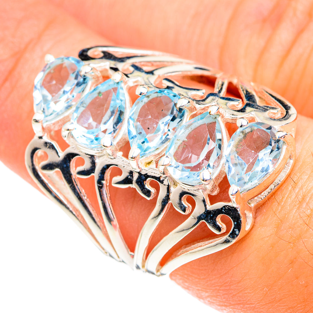 Blue Topaz Rings handcrafted by Anasilvercos - RING75627