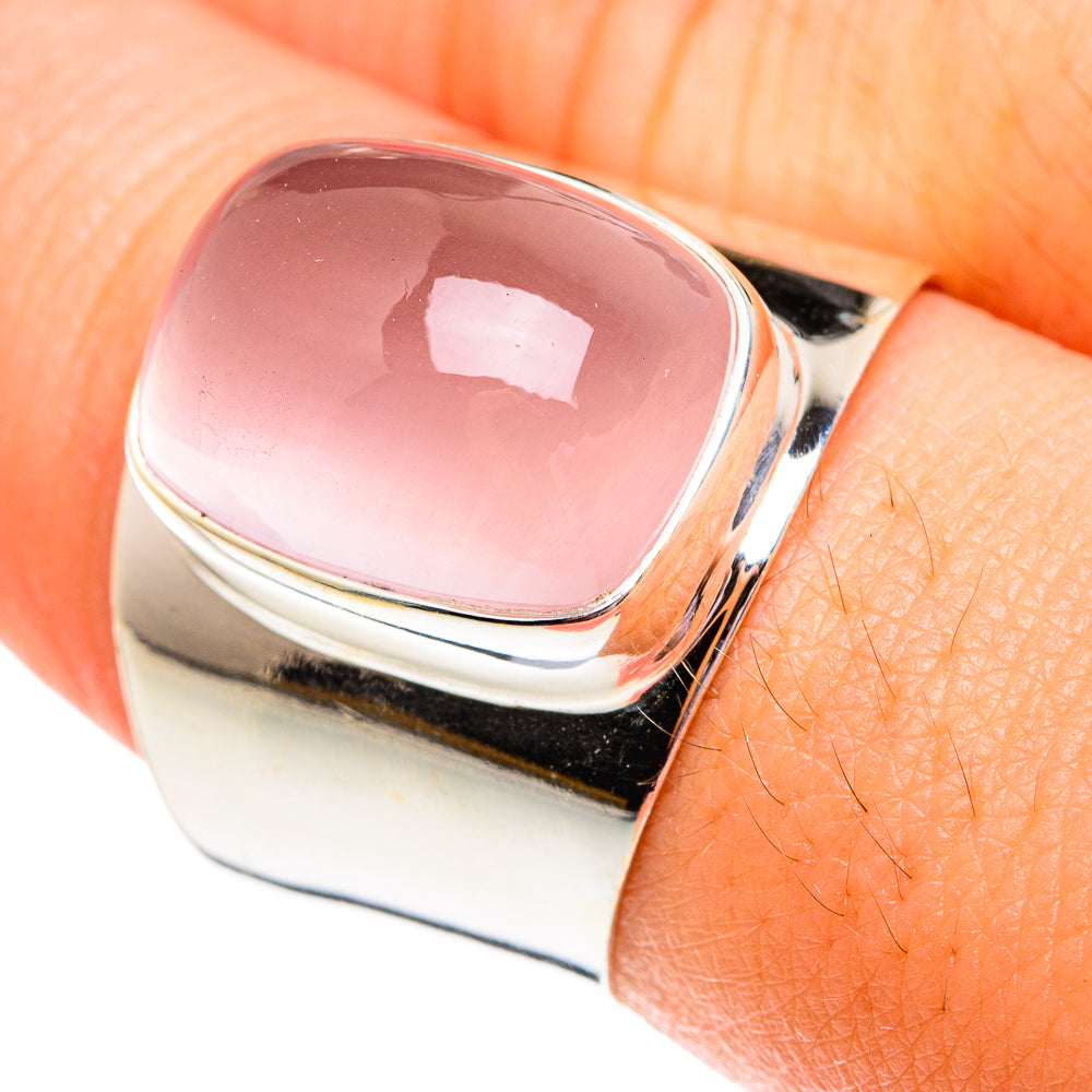 Rose Quartz Rings handcrafted by Anasilvercos - RING75638