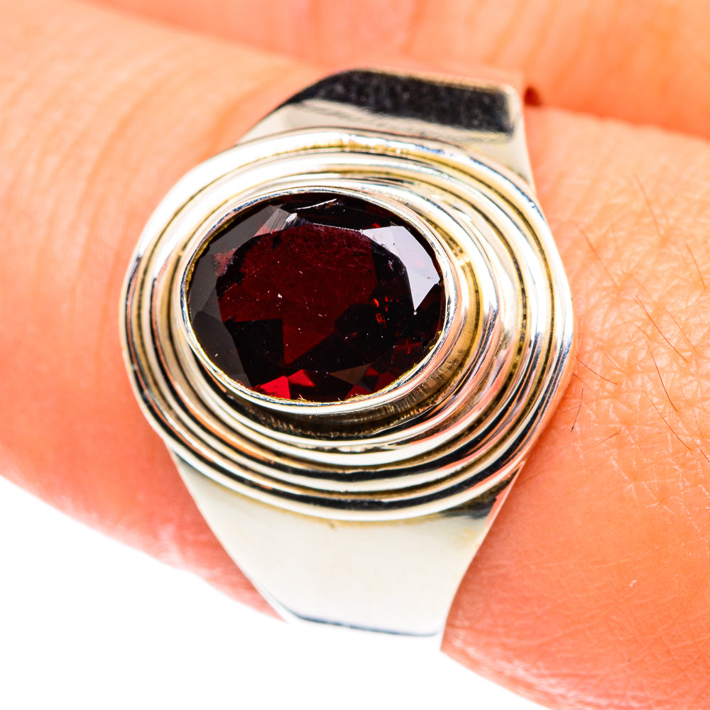 Garnet Rings handcrafted by Anasilvercos - RING75641