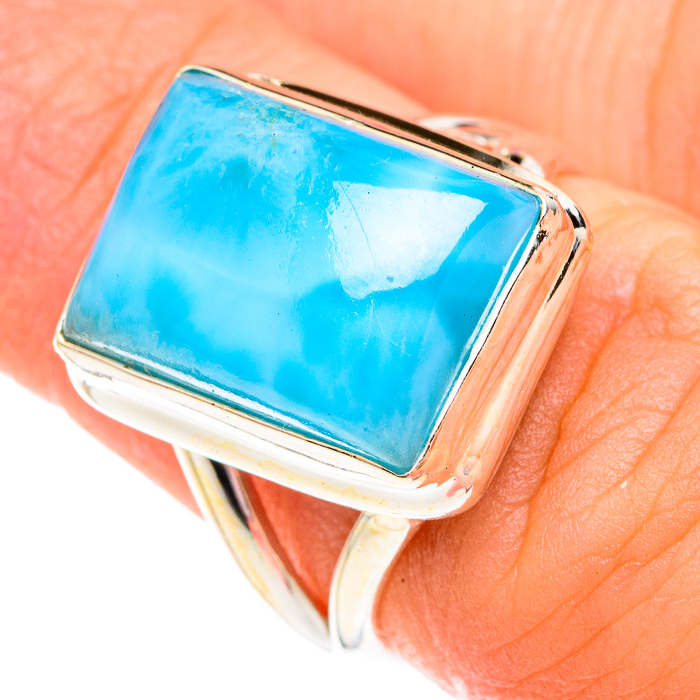 Larimar Rings handcrafted by Anasilvercos - RING75650