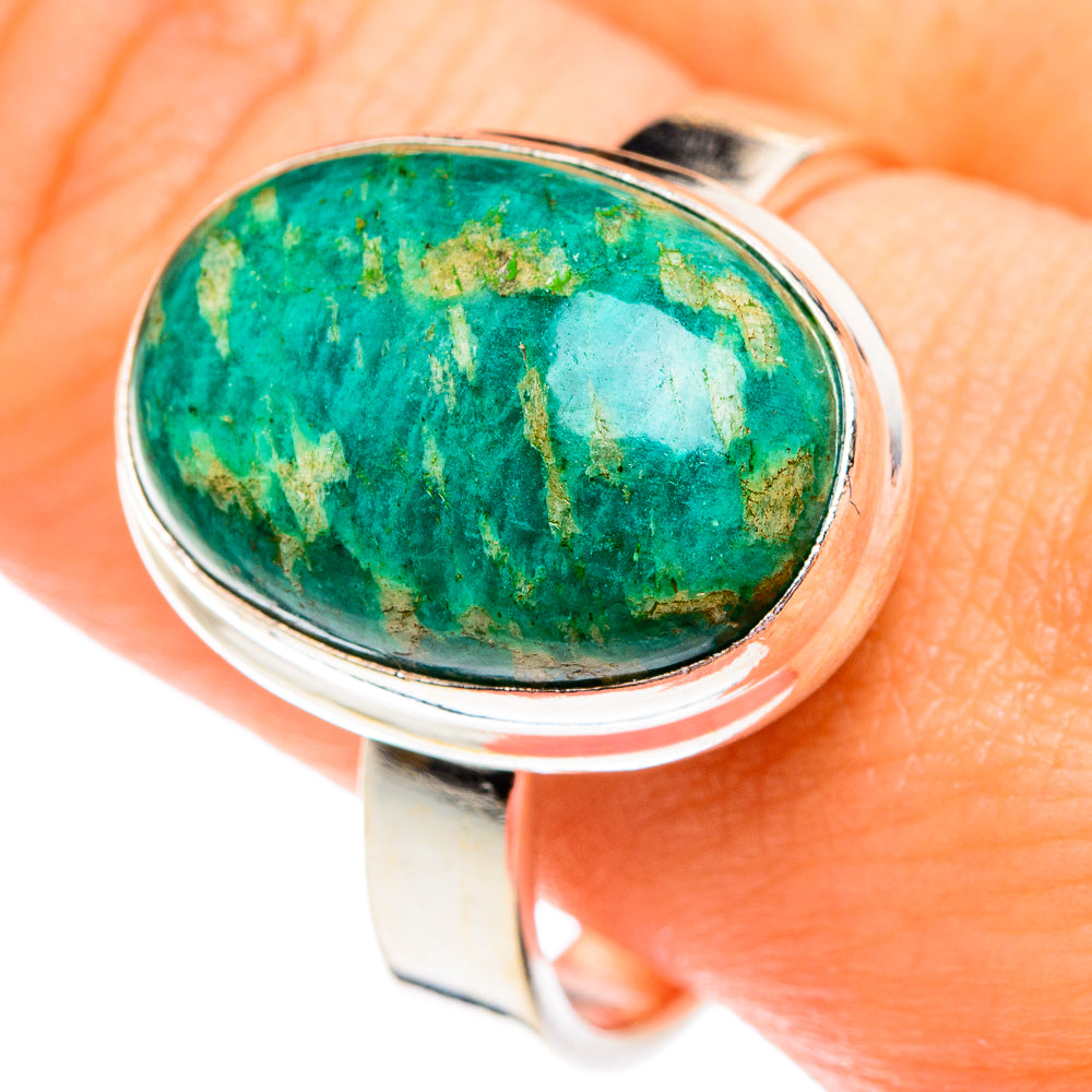 Peruvian Amazonite Rings handcrafted by Anasilvercos - RING75655