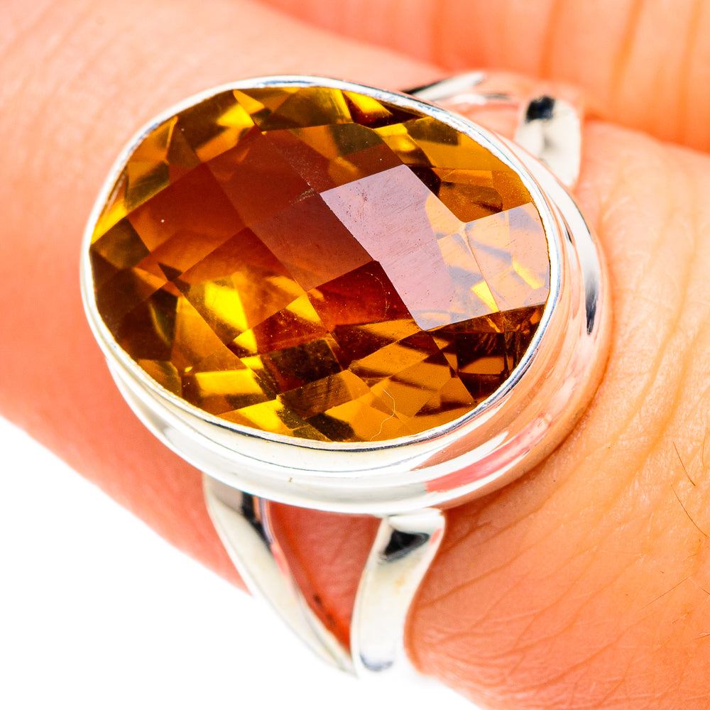 Mandarin Citrine Rings handcrafted by Anasilvercos - RING75659