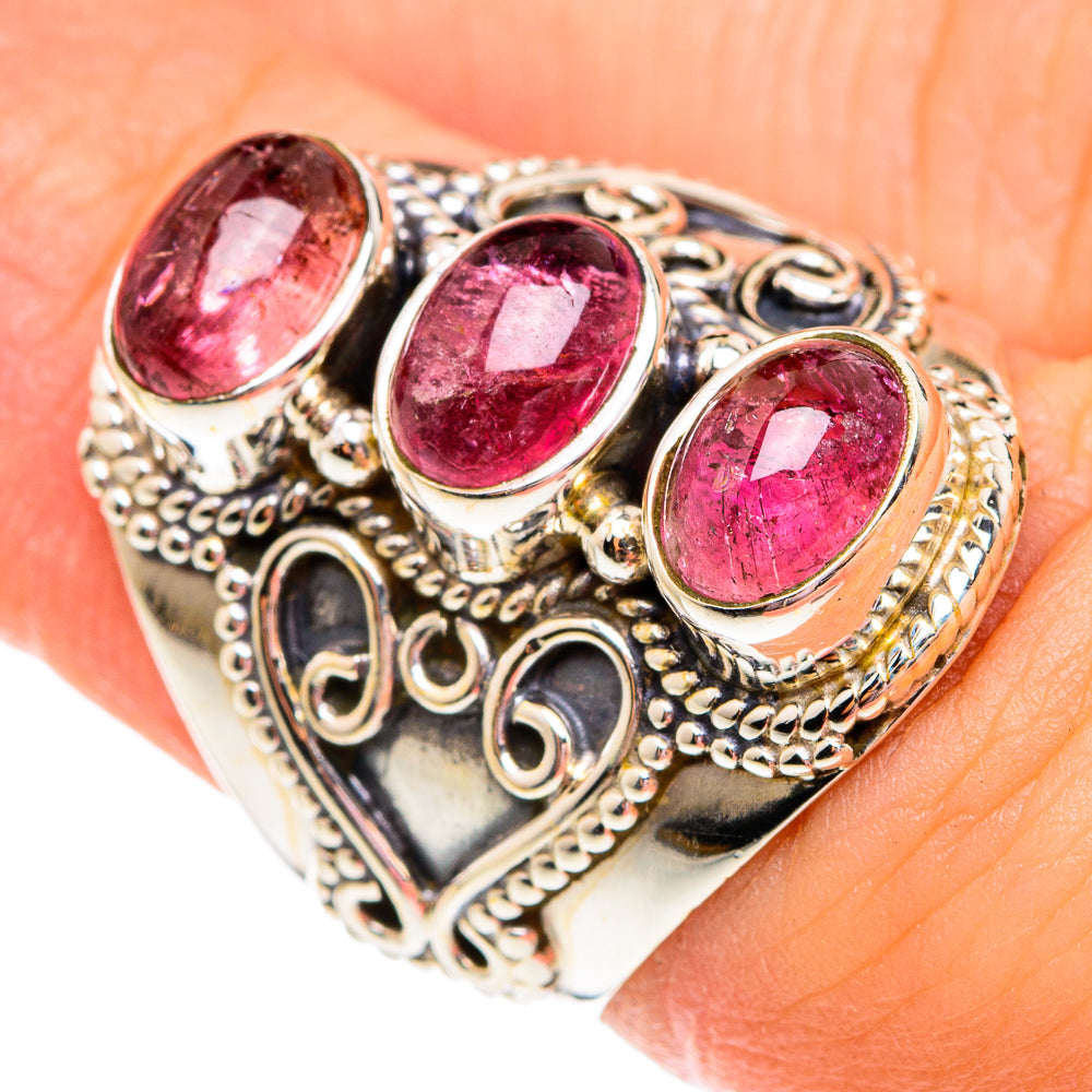 Pink Tourmaline Rings handcrafted by Anasilvercos - RING75664