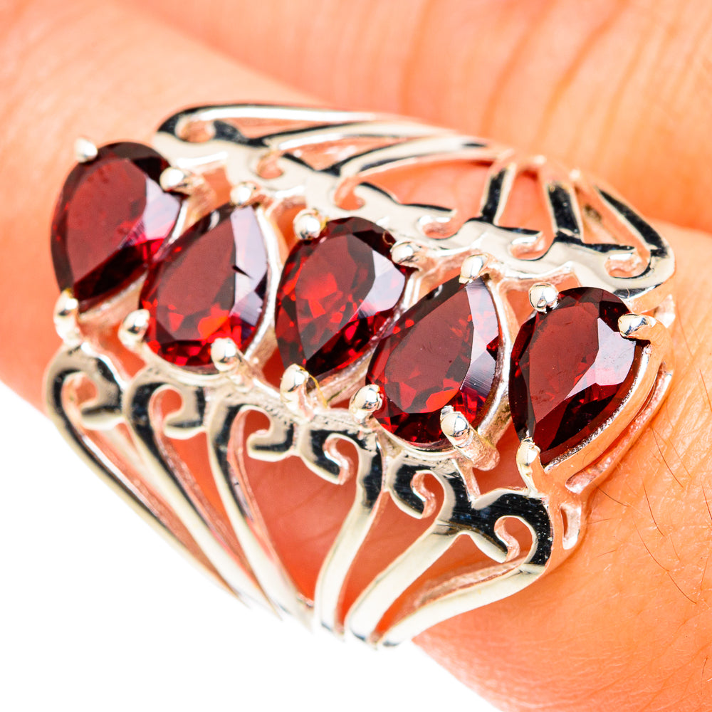 Garnet Rings handcrafted by Anasilvercos - RING75665