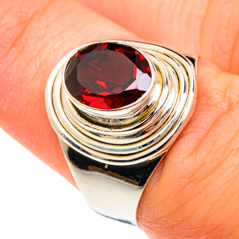 Garnet Rings handcrafted by Anasilvercos - RING75666