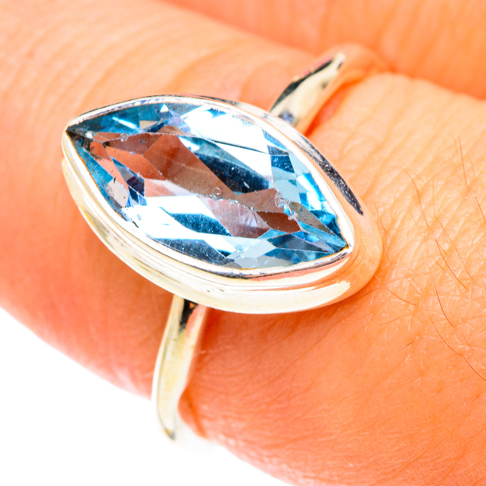 Blue Topaz Rings handcrafted by Anasilvercos - RING75677