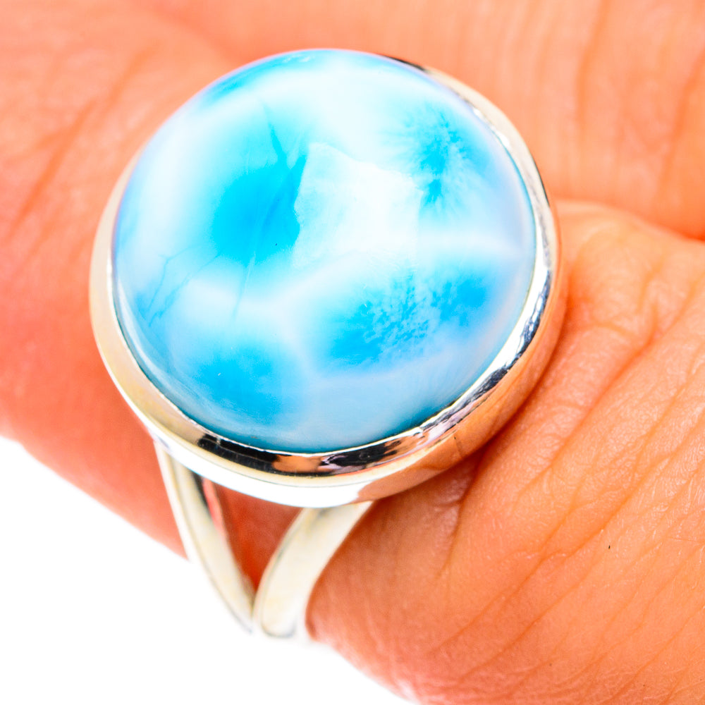 Larimar Rings handcrafted by Anasilvercos - RING75678