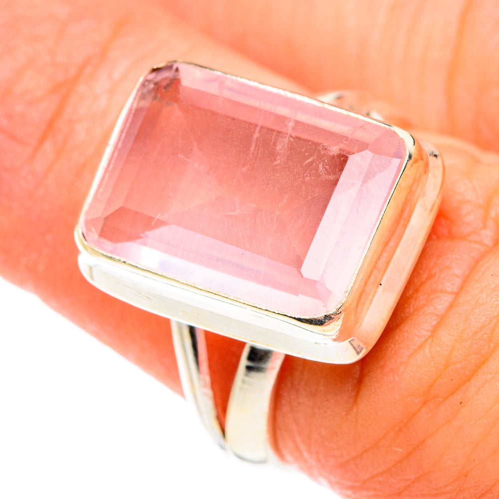 Rose Quartz Rings handcrafted by Anasilvercos - RING75690
