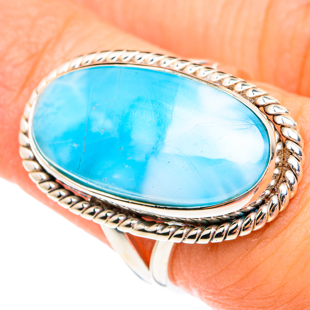 Larimar Rings handcrafted by Anasilvercos - RING75705