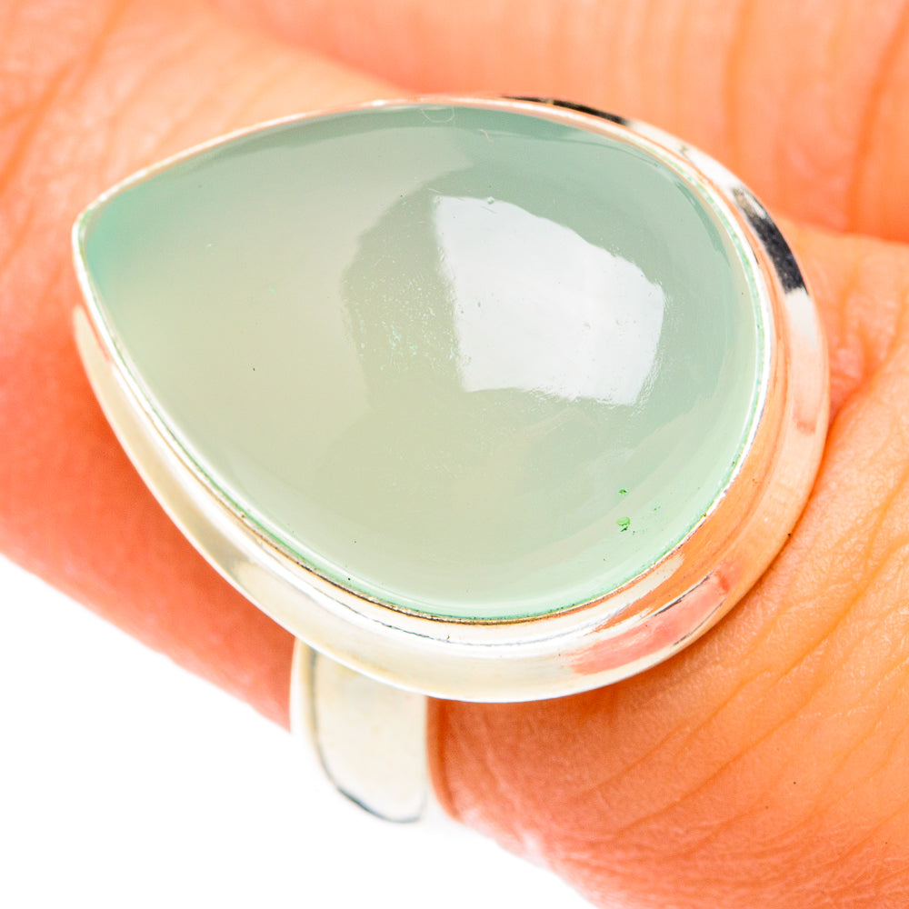 Aqua Chalcedony Rings handcrafted by Anasilvercos - RING75725