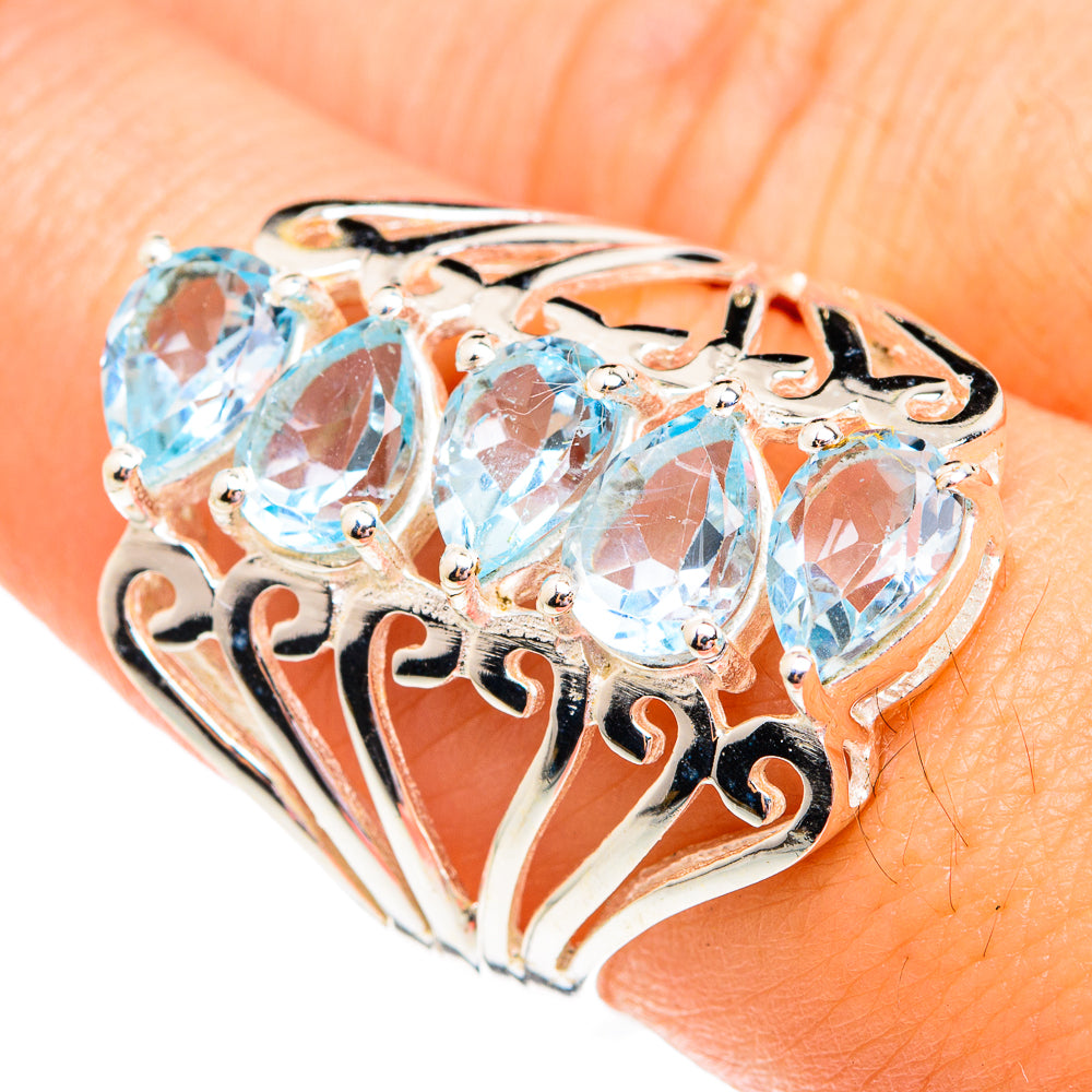 Blue Topaz Rings handcrafted by Anasilvercos - RING75730