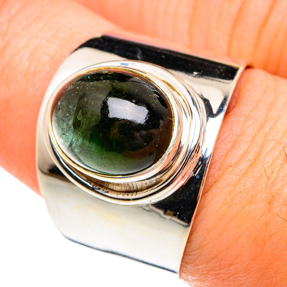 Green Tourmaline Rings handcrafted by Anasilvercos - RING75753