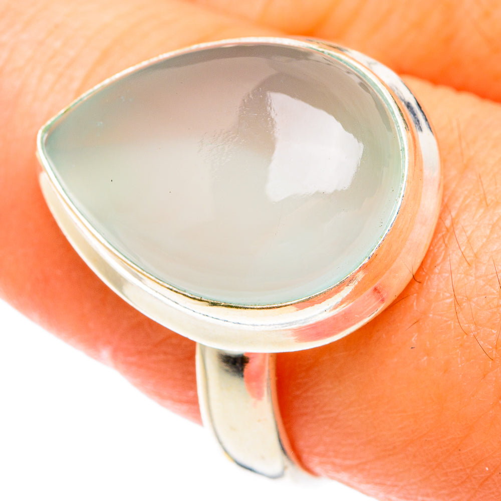 Aqua Chalcedony Rings handcrafted by Anasilvercos - RING75772
