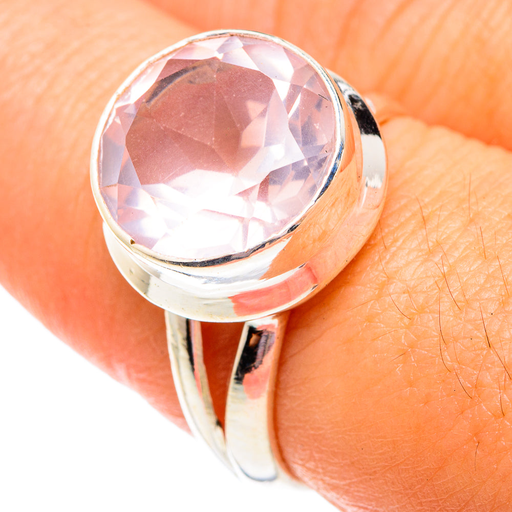 Rose Quartz Rings handcrafted by Anasilvercos - RING75777