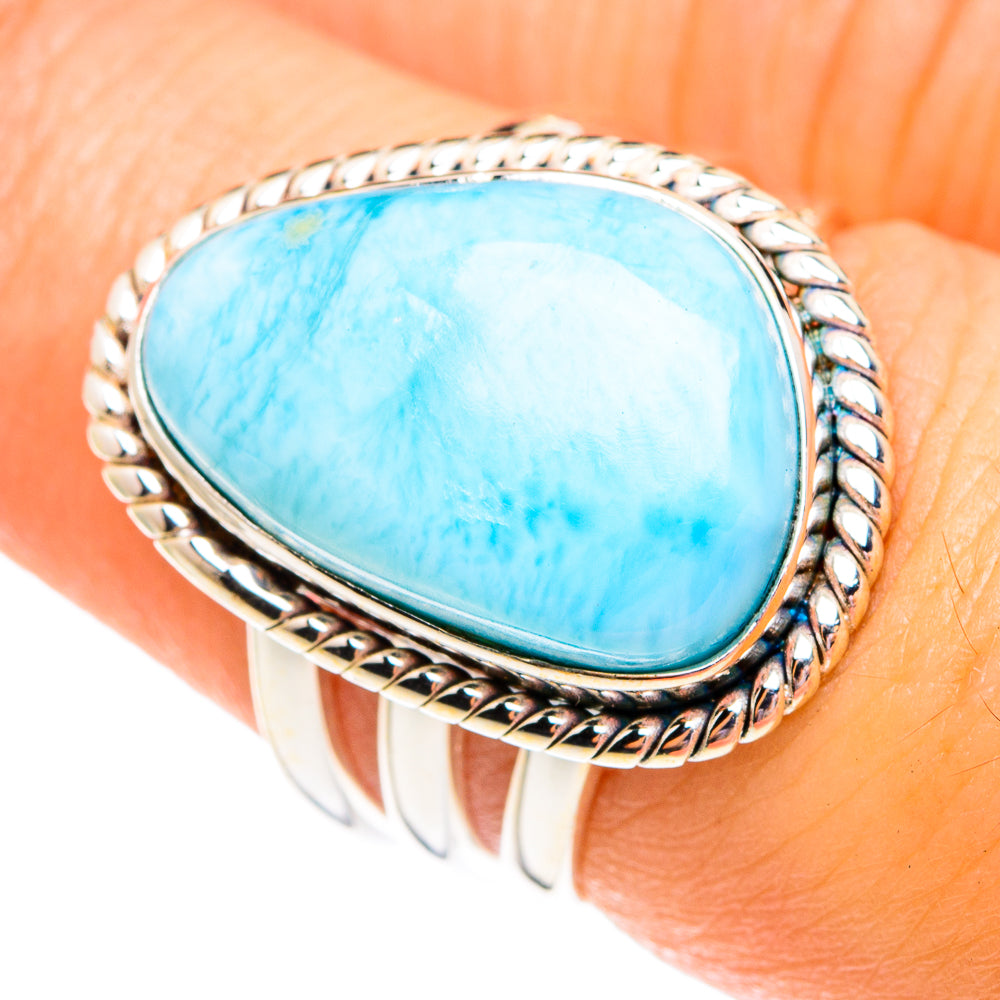Larimar Rings handcrafted by Anasilvercos - RING75795