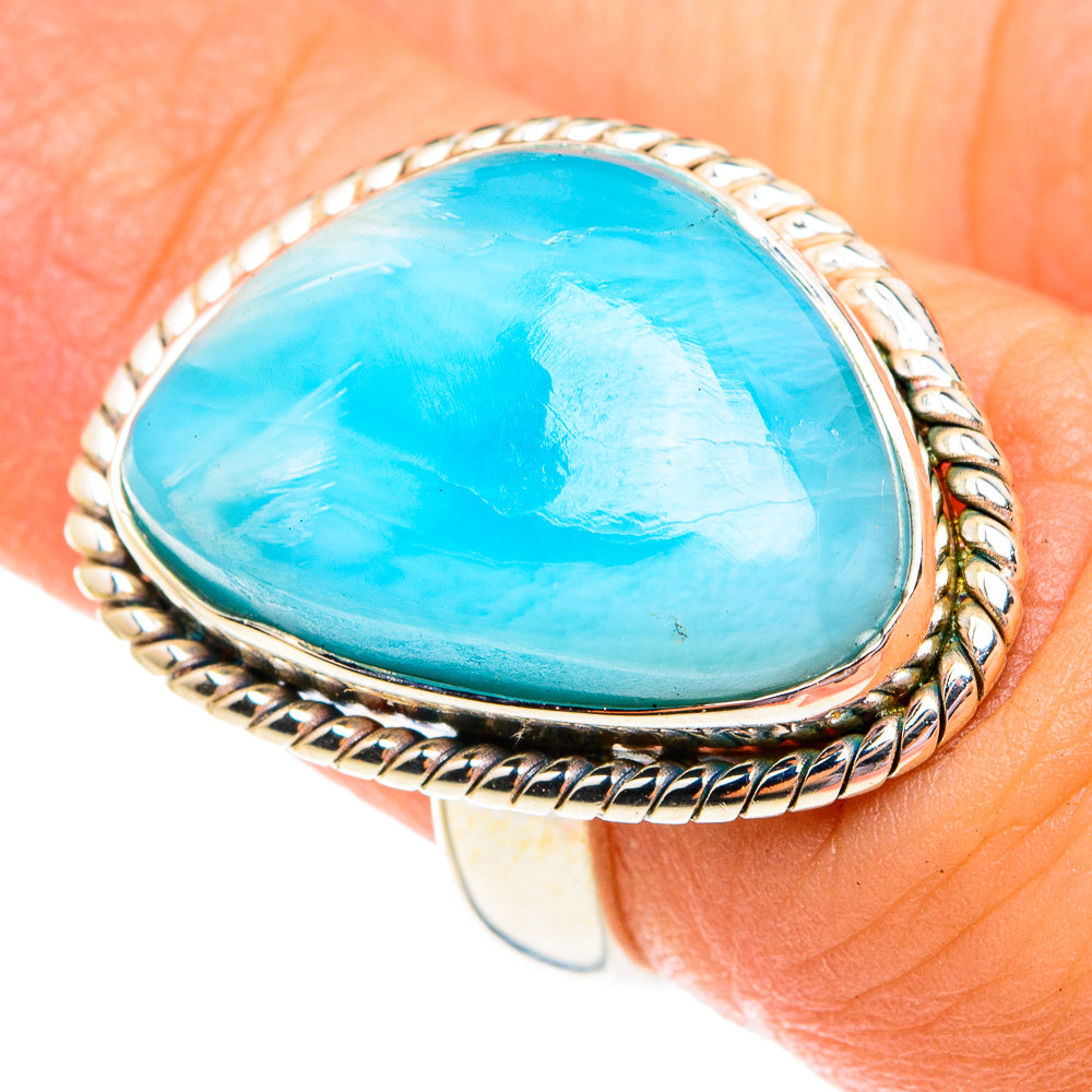 Larimar Rings handcrafted by Anasilvercos - RING75798