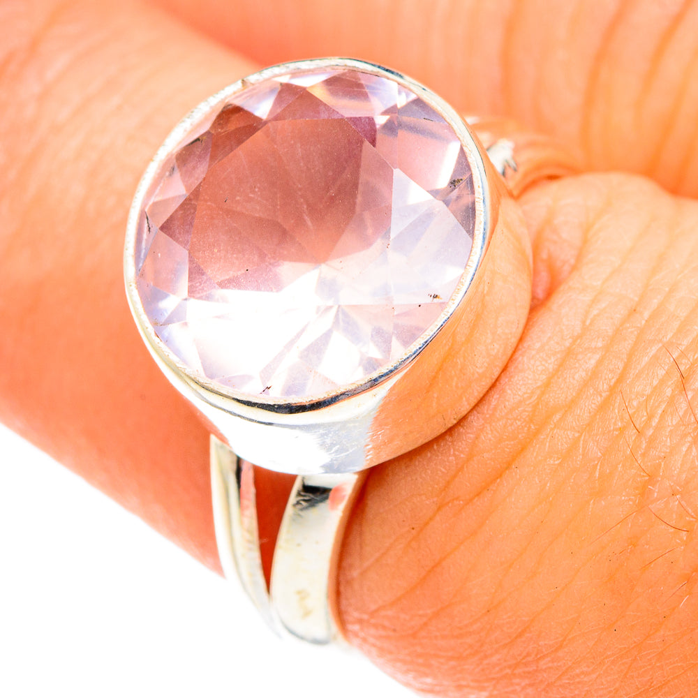 Rose Quartz Rings handcrafted by Anasilvercos - RING75801