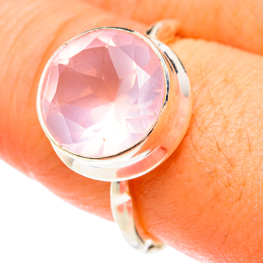 Rose Quartz Rings handcrafted by Anasilvercos - RING75806