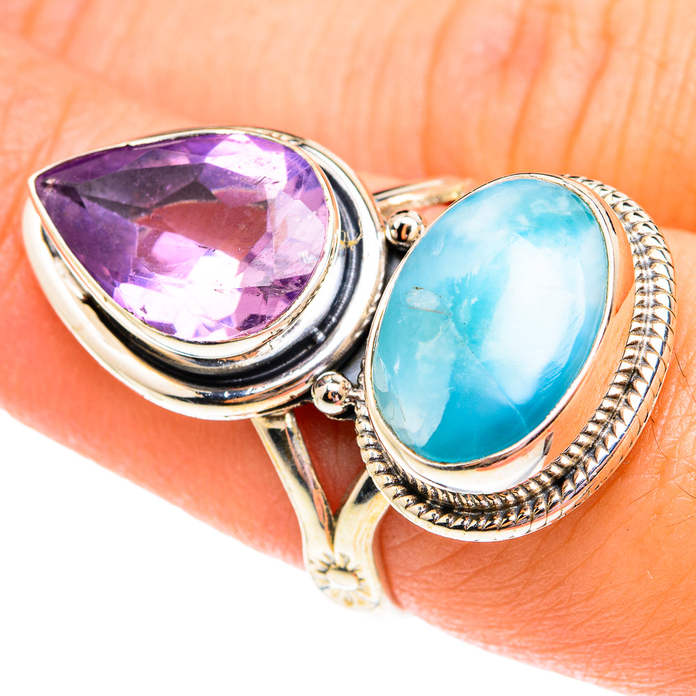 Larimar Rings handcrafted by Anasilvercos - RING75853