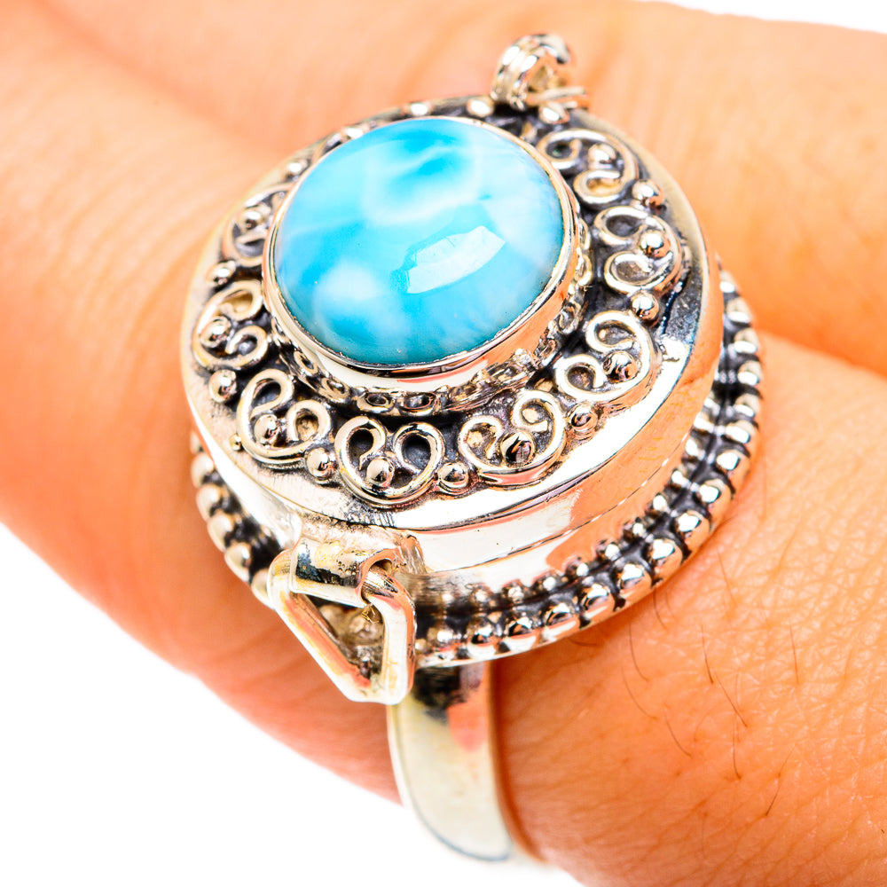 Larimar Rings handcrafted by Anasilvercos - RING75862