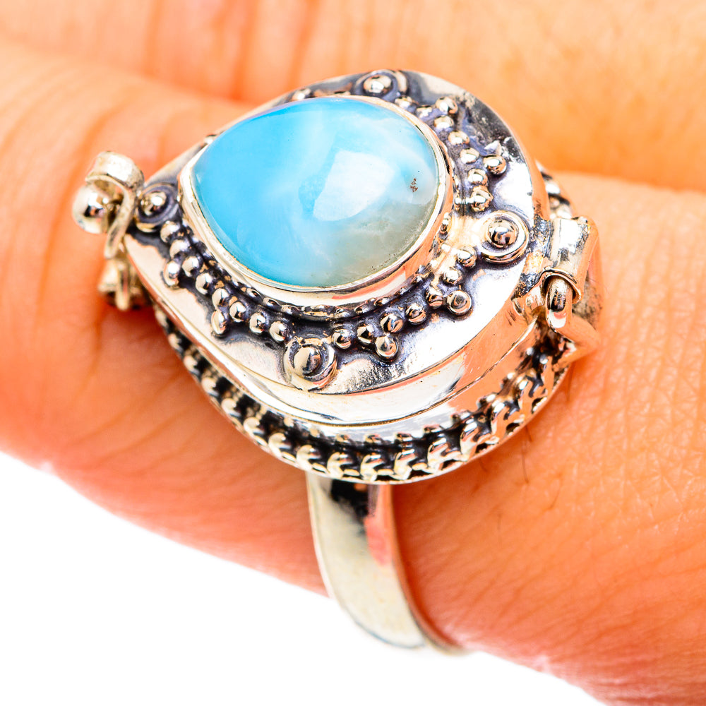 Larimar Rings handcrafted by Anasilvercos - RING75863