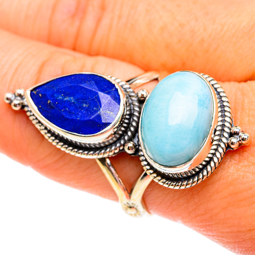 Larimar Rings handcrafted by Anasilvercos - RING75865