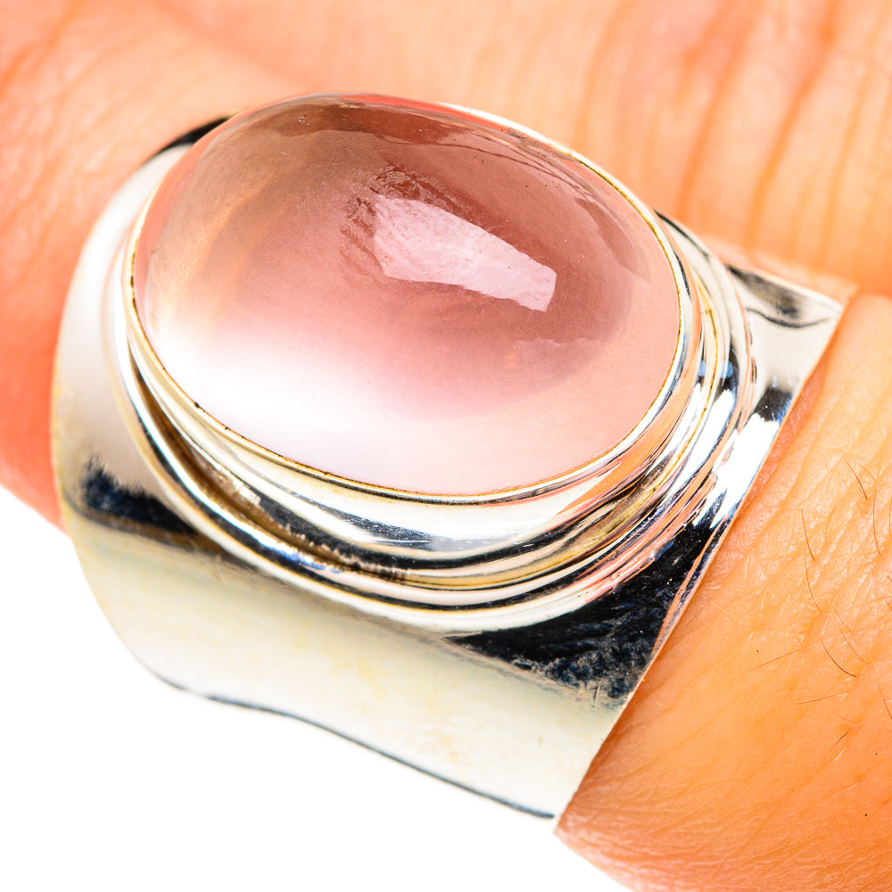 Rose Quartz Rings handcrafted by Anasilvercos - RING75883