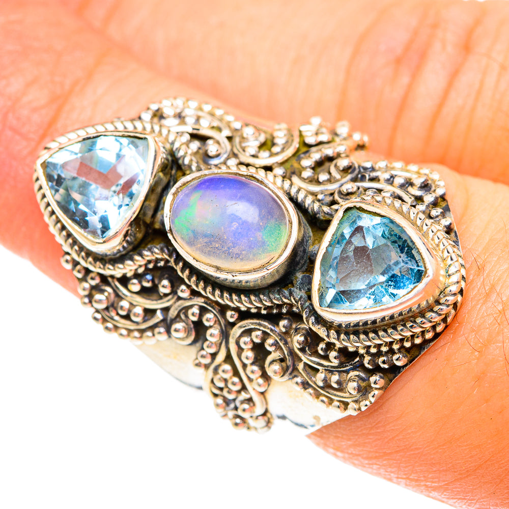 Ethiopian Opal Rings handcrafted by Anasilvercos - RING75895