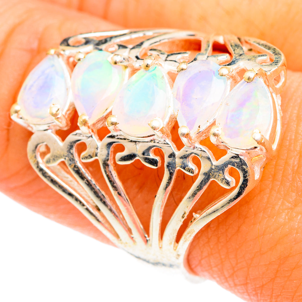 Ethiopian Opal Rings handcrafted by Anasilvercos - RING75896