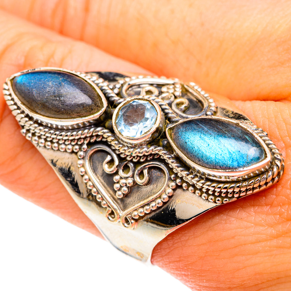 Labradorite Rings handcrafted by Anasilvercos - RING75897