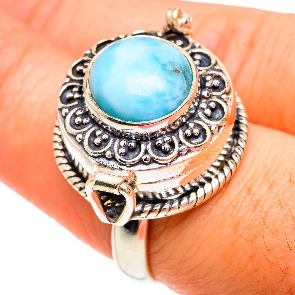 Larimar Rings handcrafted by Anasilvercos - RING75902