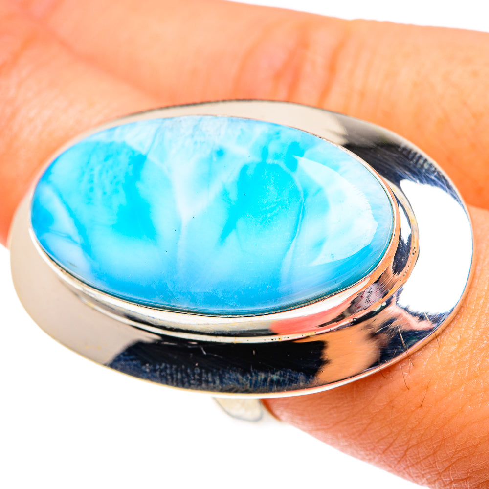 Larimar Rings handcrafted by Anasilvercos - RING75906